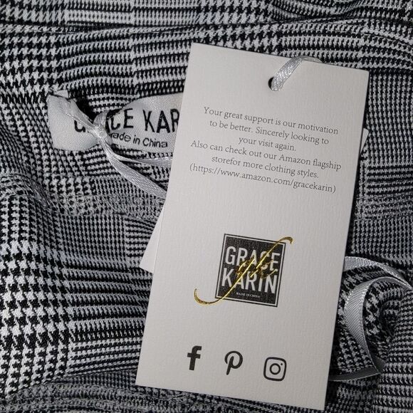 Grace Karin Plaid Ruffle Front Pencil Skirt size XL - Picture 2 of 7